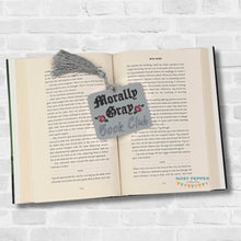 Load image into Gallery viewer, Morally Gray bookmark machine embroidery design DIGITAL DOWNLOAD
