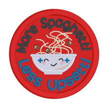 Load image into Gallery viewer, More Spaghetti patch (2 sizes included) —JAN 2 MB—machine embroidery design DIGITAL DOWNLOAD