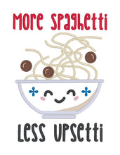Load image into Gallery viewer, More Spaghetti appliqué machine embroidery design (4 sizes included) JAN 26 MB—DIGITAL DOWNLOAD