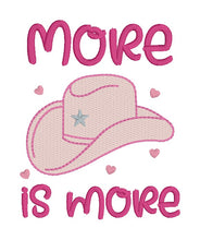 Load image into Gallery viewer, More Is More machine embroidery design (5 sizes included)-AUGUST 26 MB- DIGITAL DOWNLOAD