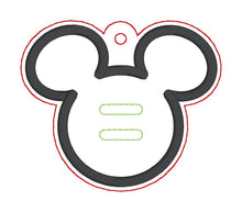 Load image into Gallery viewer, Mouse appliqué ITH Eyeglass Holder (2 styles included) machine embroidery design DIGITAL DOWNLOAD