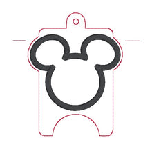 Load image into Gallery viewer, Mouse Appliqué Sanitizer Case (2 sizes available) machine embroidery design DIGITAL DOWNLOAD