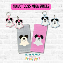Load image into Gallery viewer, Mouse Ghost applique set machine embroidery design (4 designs included) DIGITAL DOWNLOAD