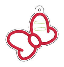 Load image into Gallery viewer, Mouse appliqué ITH Eyeglass Holder (2 styles included) machine embroidery design DIGITAL DOWNLOAD