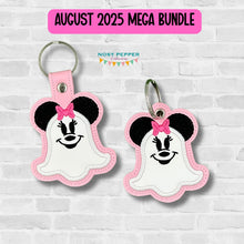 Load image into Gallery viewer, Mouse Ghost applique set machine embroidery design (4 designs included) DIGITAL DOWNLOAD