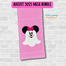 Load image into Gallery viewer, Mouse Ghost applique set machine embroidery design (4 designs included) DIGITAL DOWNLOAD