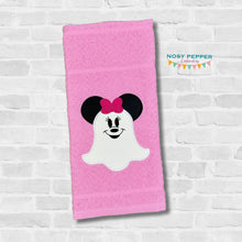 Load image into Gallery viewer, Mouse Ghost applique set machine embroidery design (4 designs included) DIGITAL DOWNLOAD