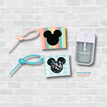 Load image into Gallery viewer, Mouse Square Sanitizer Case (shaker and applique versions included) machine embroidery design DIGITAL DOWNLOAD