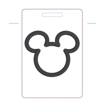 Load image into Gallery viewer, Mouse luggage tag set machine embroidery design DIGITAL DOWNLOAD