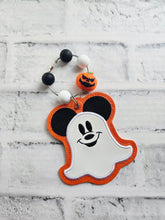 Load image into Gallery viewer, Mouse Ghost applique bag tag/bookmark/ornament machine embroidery design DIGITAL DOWNLOAD
