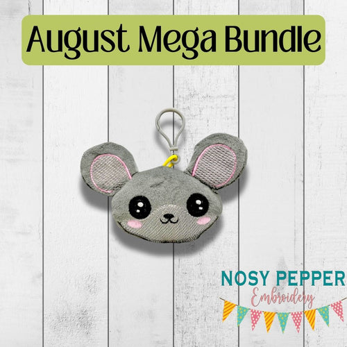 Mouse mini stuffie AUGUST '24 Mystery Bundle machine embroidery design DIGITAL DOWNLOAD