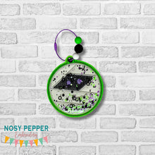 Load image into Gallery viewer, Mummy applique shaker bagtag bookmark/ornament/bag tag machine embroidery design DIGITAL DOWNLOAD
