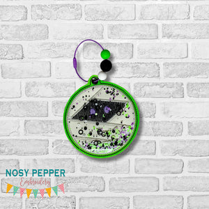 Mummy applique shaker bagtag bookmark/ornament/bag tag machine embroidery design DIGITAL DOWNLOAD