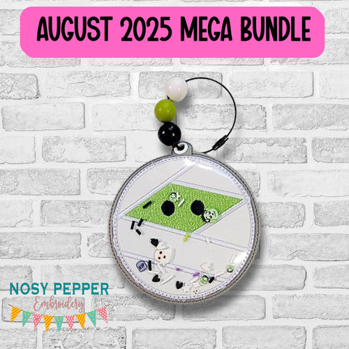 Mummy applique shaker bagtag bookmark/ornament/bag tag machine embroidery design DIGITAL DOWNLOAD