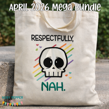Load image into Gallery viewer, Respectfully Nah machine embroidery design (4 sizes included) DIGITAL DOWNLOAD