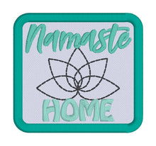 Load image into Gallery viewer, Namaste patch (2 sizes included) machine embroidery design DIGITAL DOWNLOAD