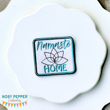 Load image into Gallery viewer, Namaste patch (2 sizes included) machine embroidery design DIGITAL DOWNLOAD