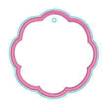 Load image into Gallery viewer, Name Tag applique bag tag/ornament/bookmark machine embroidery design DIGITAL DOWNLOAD