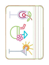 Load image into Gallery viewer, Neon Cocktail ITH Bag (4 sizes available) machine embroidery design DIGITAL DOWNLOAD