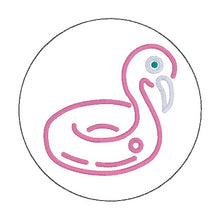 Load image into Gallery viewer, Retro Neon coaster set machine embroidery design (4 designs included) DIGITAL DOWNLOAD