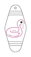 Load image into Gallery viewer, Retro Neon Motel fob set (3 designs included) machine embroidery design DIGITAL DOWNLOAD