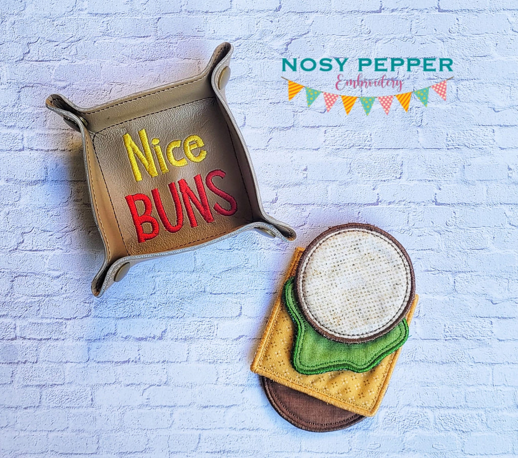 Nice Buns ITH tray and wipe set MAY 2024 MYSTERY BUNDLE machine embroidery designs (includes 2 sizes of trays and wipes) DIGITAL DOWNLOAD