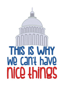 Nice Things machine embroidery design (4 sizes included) DIGITAL DOWNLOAD
