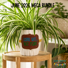 Load image into Gallery viewer, Nice Plant planter band (3 sizes included) machine embroidery design DIGITAL DOWNLOAD