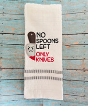 Load image into Gallery viewer, No Spoons applique machine embroidery design (4 sizes included) DIGITAL DOWNLOAD