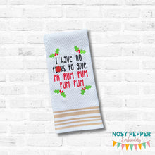 Load image into Gallery viewer, I Have No F@cks embroidery design (4 sizes included) DIGITAL DOWNLOAD