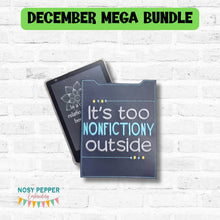 Load image into Gallery viewer, Nonfictiony reader sleeve (3 sizes included) machine embroidery design DIGITAL DOWNLOAD