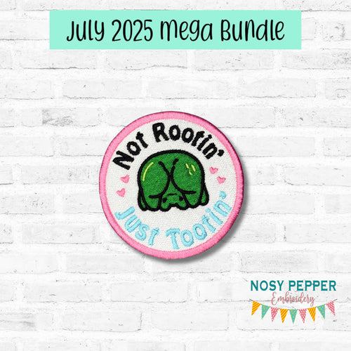 Not Rootin' patch (2 sizes included) machine embroidery design DIGITAL DOWNLOAD