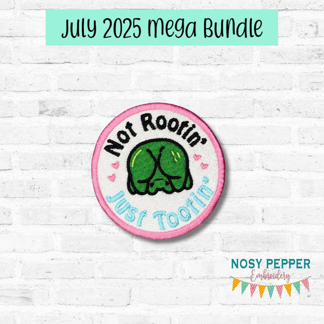 Not Rootin' patch (2 sizes included) machine embroidery design DIGITAL DOWNLOAD