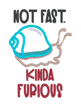 Load image into Gallery viewer, Not Fast applique machine embroidery design (4 sizes included) DIGITAL DOWNLOAD