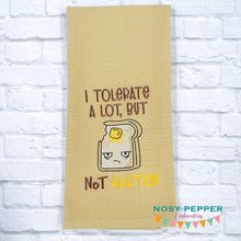 Load image into Gallery viewer, Not Gluten sketchy machine embroidery design (4 sizes included) DIGITAL DOWNLOAD