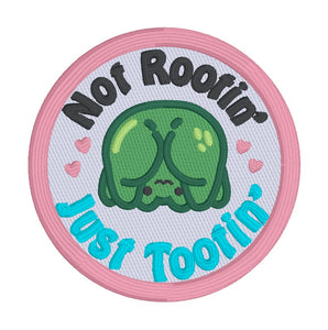 Not Rootin' patch (2 sizes included) machine embroidery design DIGITAL DOWNLOAD