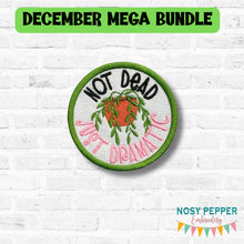 Load image into Gallery viewer, Not Dead patch (2 sizes included) —DEC 25 MB—machine embroidery design DIGITAL DOWNLOAD