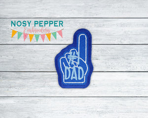 Number One Dad patch machine embroidery design (2 sizes included) DIGITAL DOWNLOAD