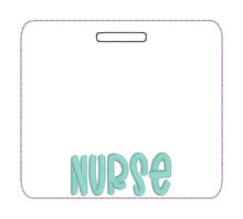 Load image into Gallery viewer, Nurse Badge buddy machine embroidery design DIGITAL DOWNLOAD