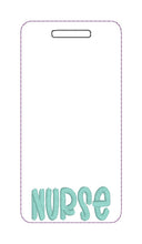 Load image into Gallery viewer, Nurse Badge buddy machine embroidery design DIGITAL DOWNLOAD