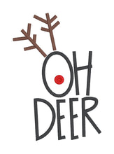 Load image into Gallery viewer, Oh Deer --2026 Holiday Bundle-- machine embroidery design (5 sizes included) DIGITAL DOWNLOAD