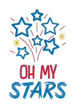 Load image into Gallery viewer, Oh My Stars machine embroidery design (4 sizes included) DIGITAL DOWNLOAD