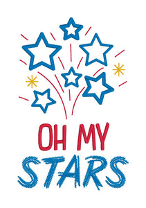 Oh My Stars machine embroidery design (4 sizes included) DIGITAL DOWNLOAD
