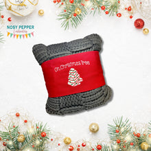 Load image into Gallery viewer, Oh Christmas Tree applique ITH sign machine embroidery design (4 sizes included) DIGITAL DOWNLOAD