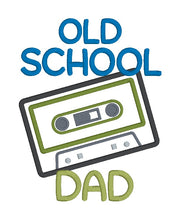 Load image into Gallery viewer, Old School Dad applique machine embroidery design (4 sizes included) DIGITAL DOWNLOAD