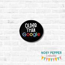 Load image into Gallery viewer, Older Than Google patch 2025 Mystery Patch Bundle (2 sizes included) machine embroidery design DIGITAL DOWNLOAD