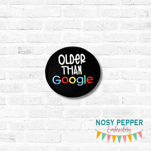 Older Than Google patch 2025 Mystery Patch Bundle (2 sizes included) machine embroidery design DIGITAL DOWNLOAD