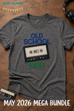 Load image into Gallery viewer, Old School Dad applique machine embroidery design (4 sizes included) DIGITAL DOWNLOAD