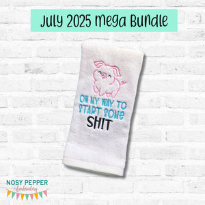 On My Way To Start Sh!t machine embroidery design (4 sizes included) DIGITAL DOWNLOAD