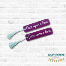 Load image into Gallery viewer, Once Upon A Time 5x7 bookmark machine embroidery design DIGITAL DOWNLOAD